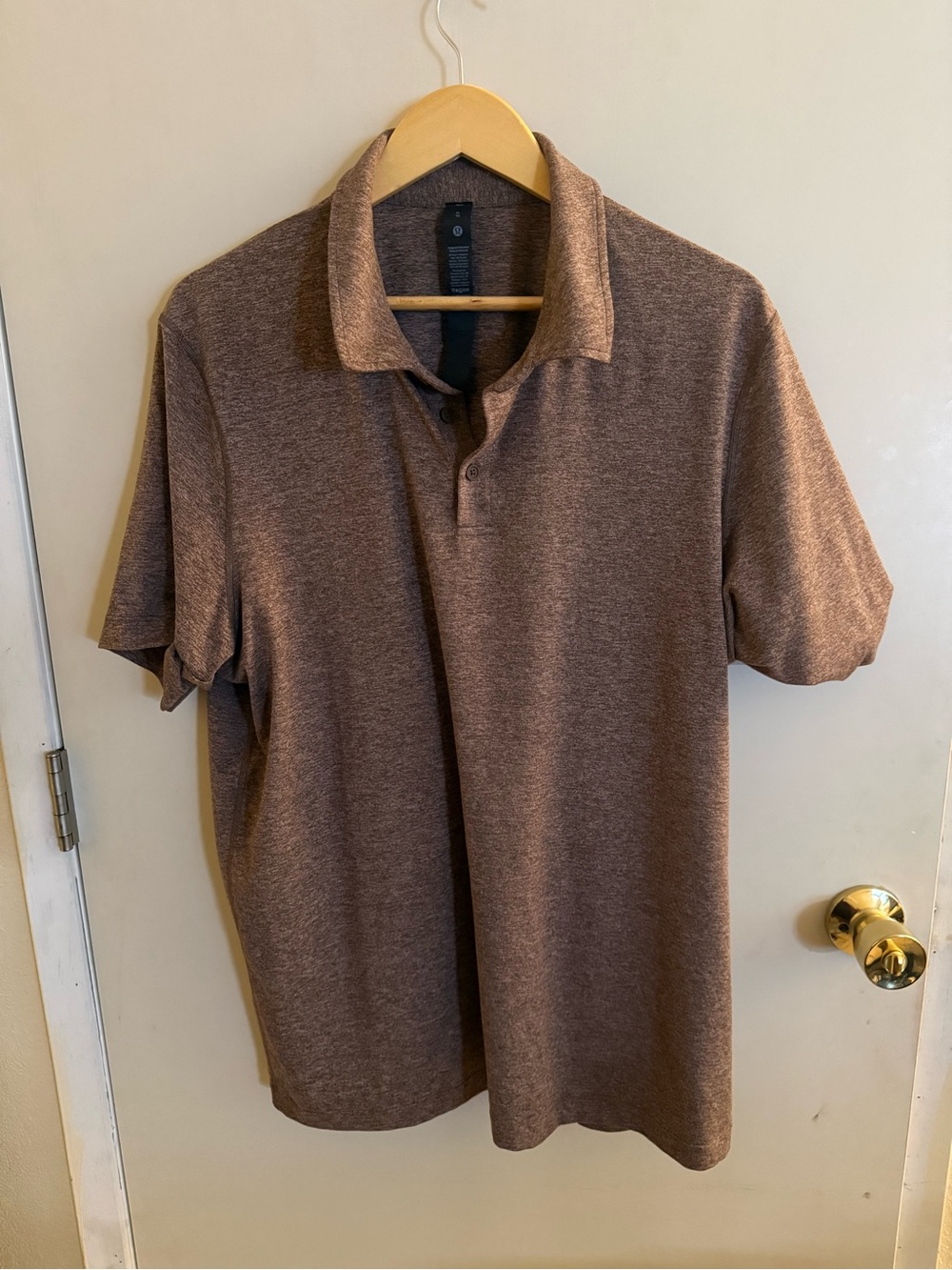 lululemon athletica Men's Heather Brown Polo